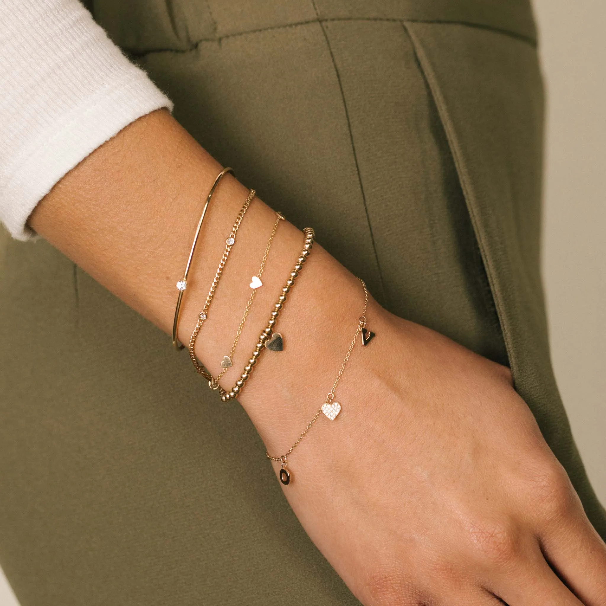 14k Single Prong Diamond Cuff
