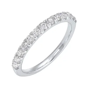 14KT White Gold & Diamond Classic Book French Prong Fashion Ring   - 1/4 ctw