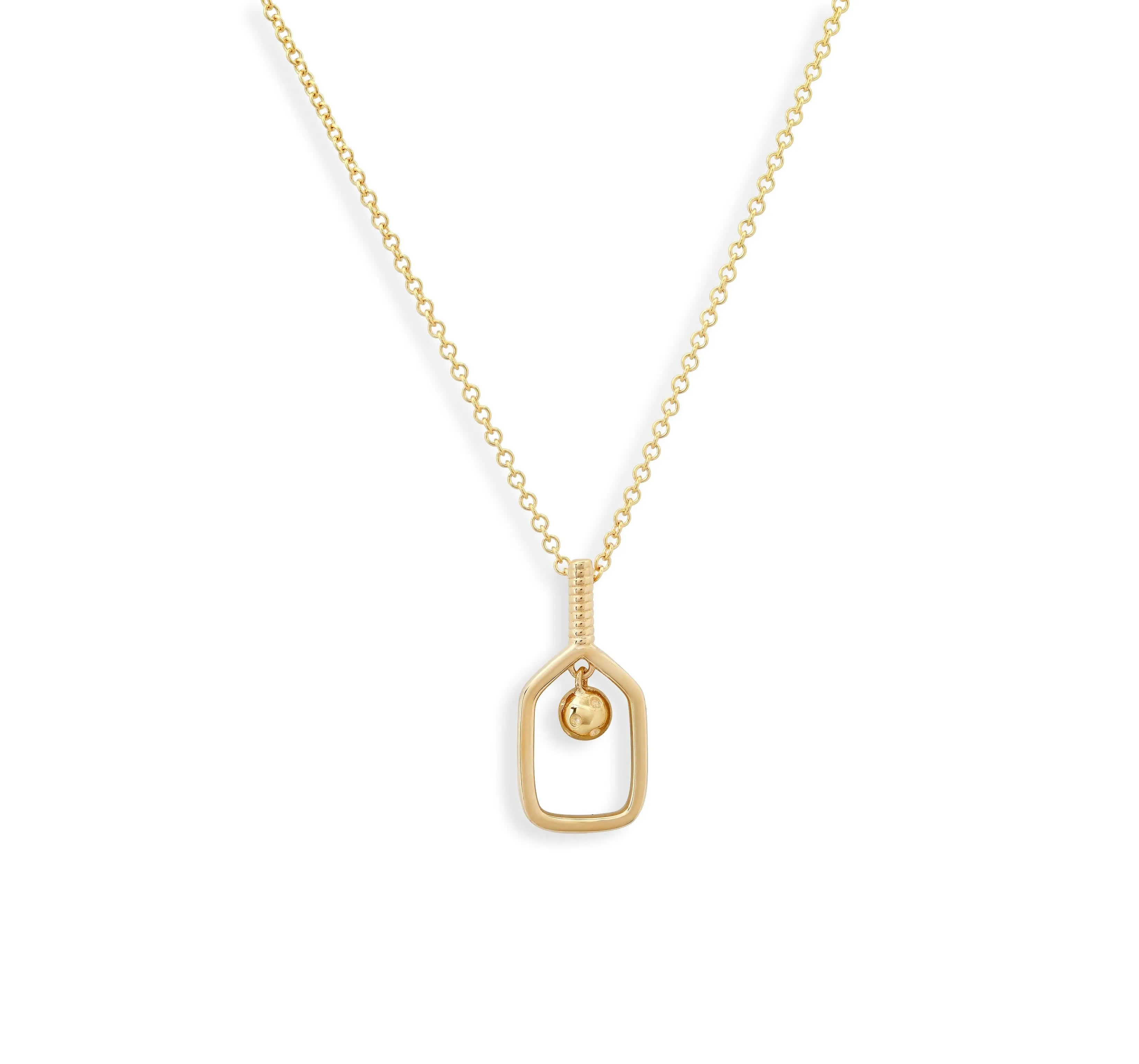 18K Gold Pickleball Charm, Small