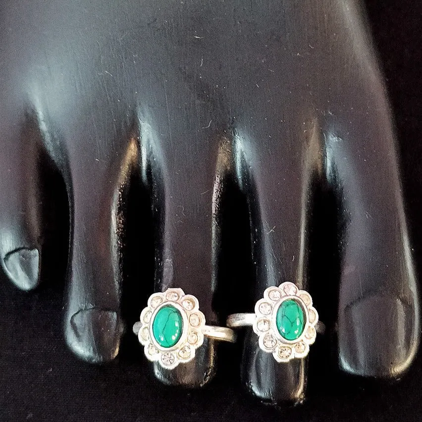 925 Silver Adjustable Toe Rings Pair (Design 122)