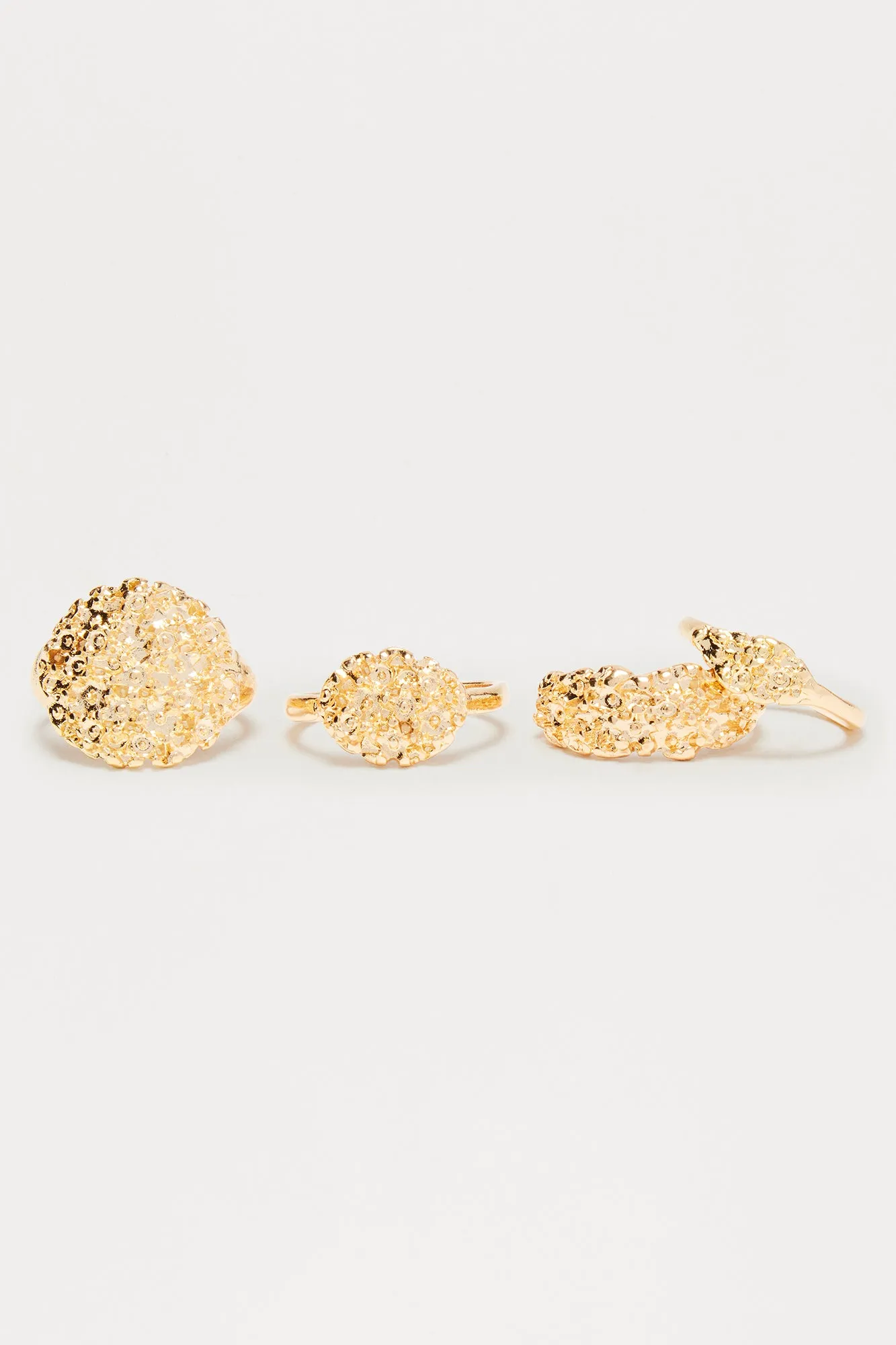A Little Something 4 Piece Ring Set - Gold