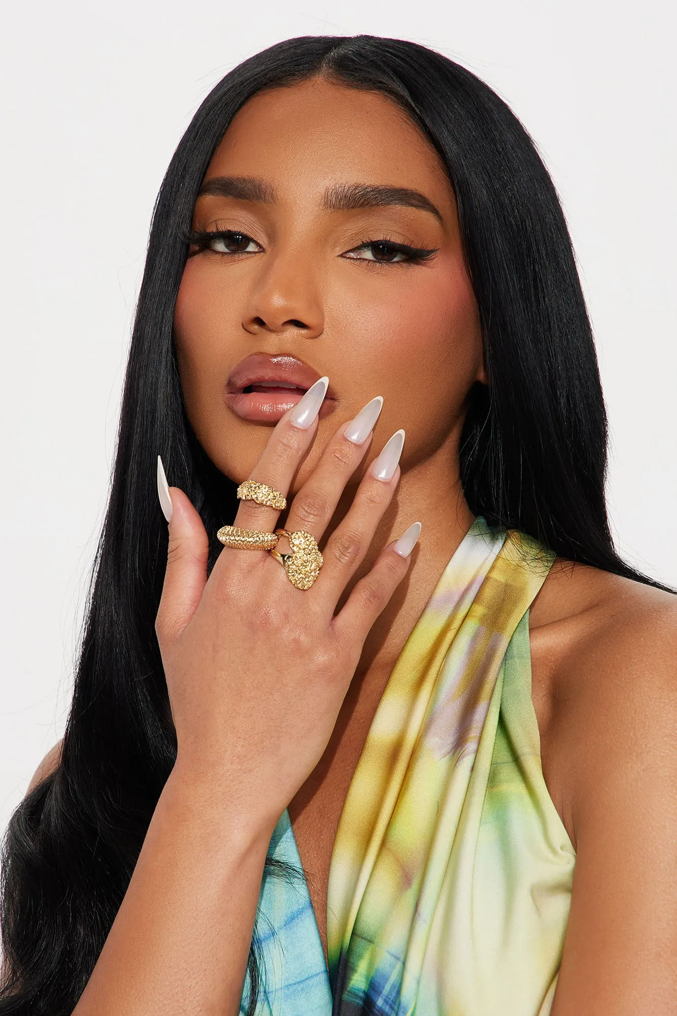 A Little Something 4 Piece Ring Set - Gold