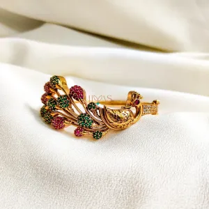 Adorable Peacock Design AD Stone Bracelet