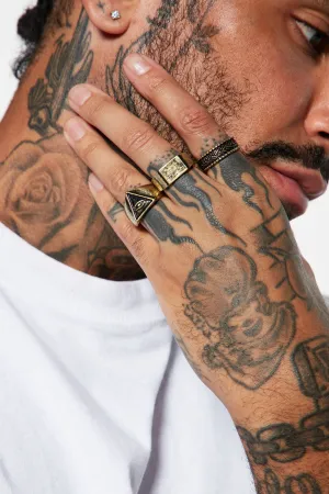All Eyes On Me Ring Set - Gold