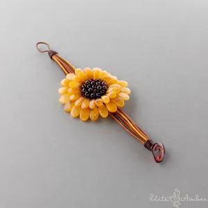 Amber bracelet "Sunflower"