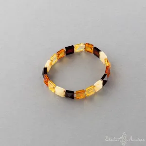 Amber bracelet "White pyramid"
