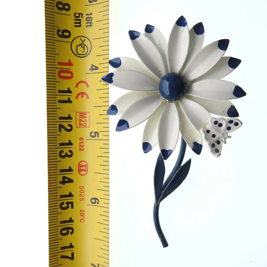 Americana Vintage Enamel Flower Brooches