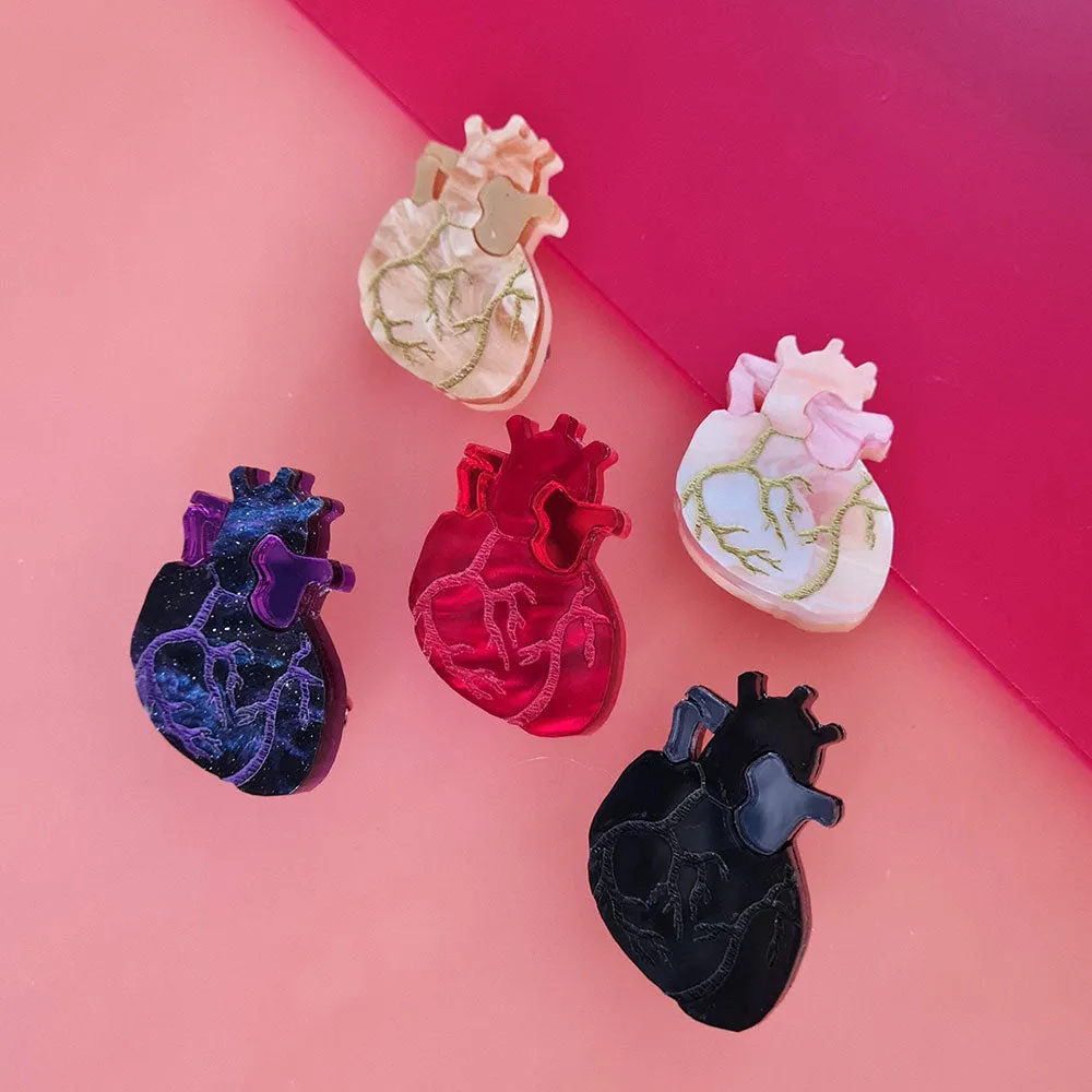 Anatomical Heart Pin Brooch - Five Colours by Cherryloco Jewellery