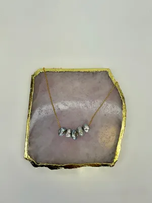 April Martin Large Organic Sliding Pearls Necklace