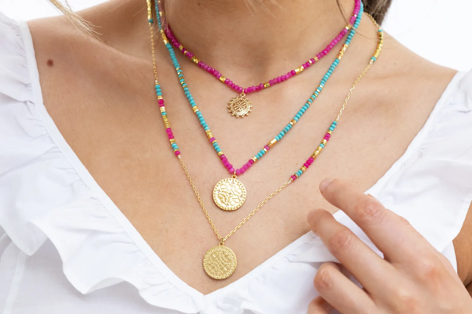 Artemis Pink Gemstone Necklace