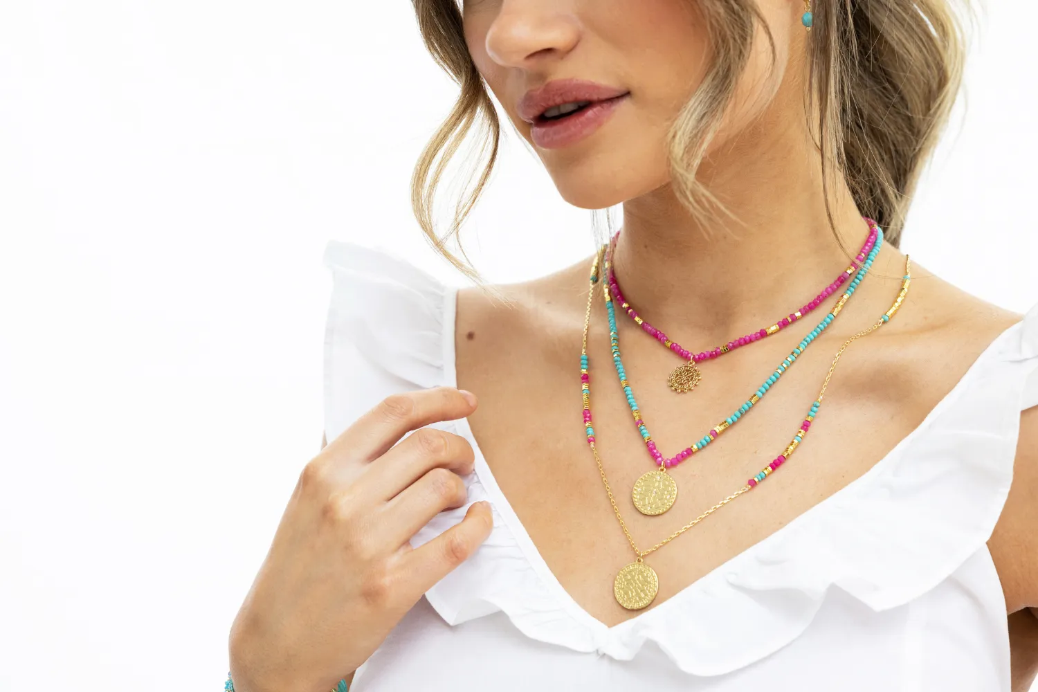 Artemis Pink Gemstone Necklace