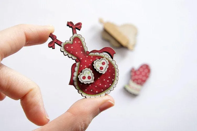 Baking Pastries Brooches Set of 3 by Laliblue