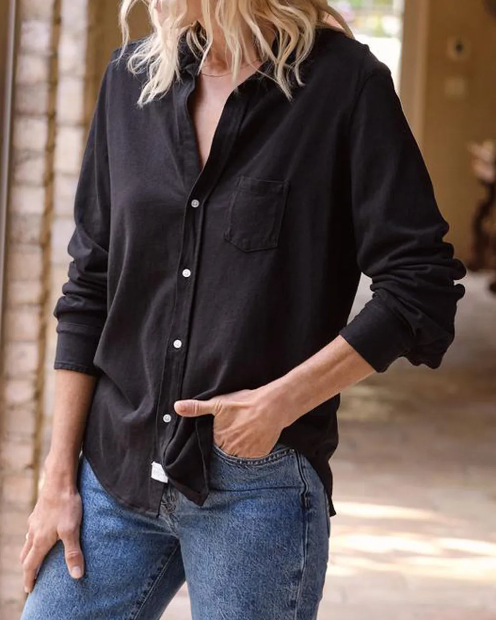 Black Eileen Button Up Shirt
