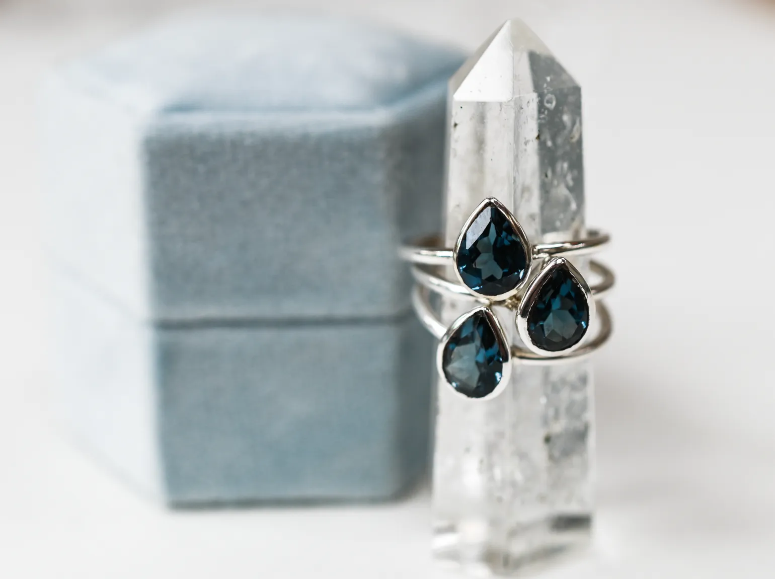 Blue London Topaz Ring