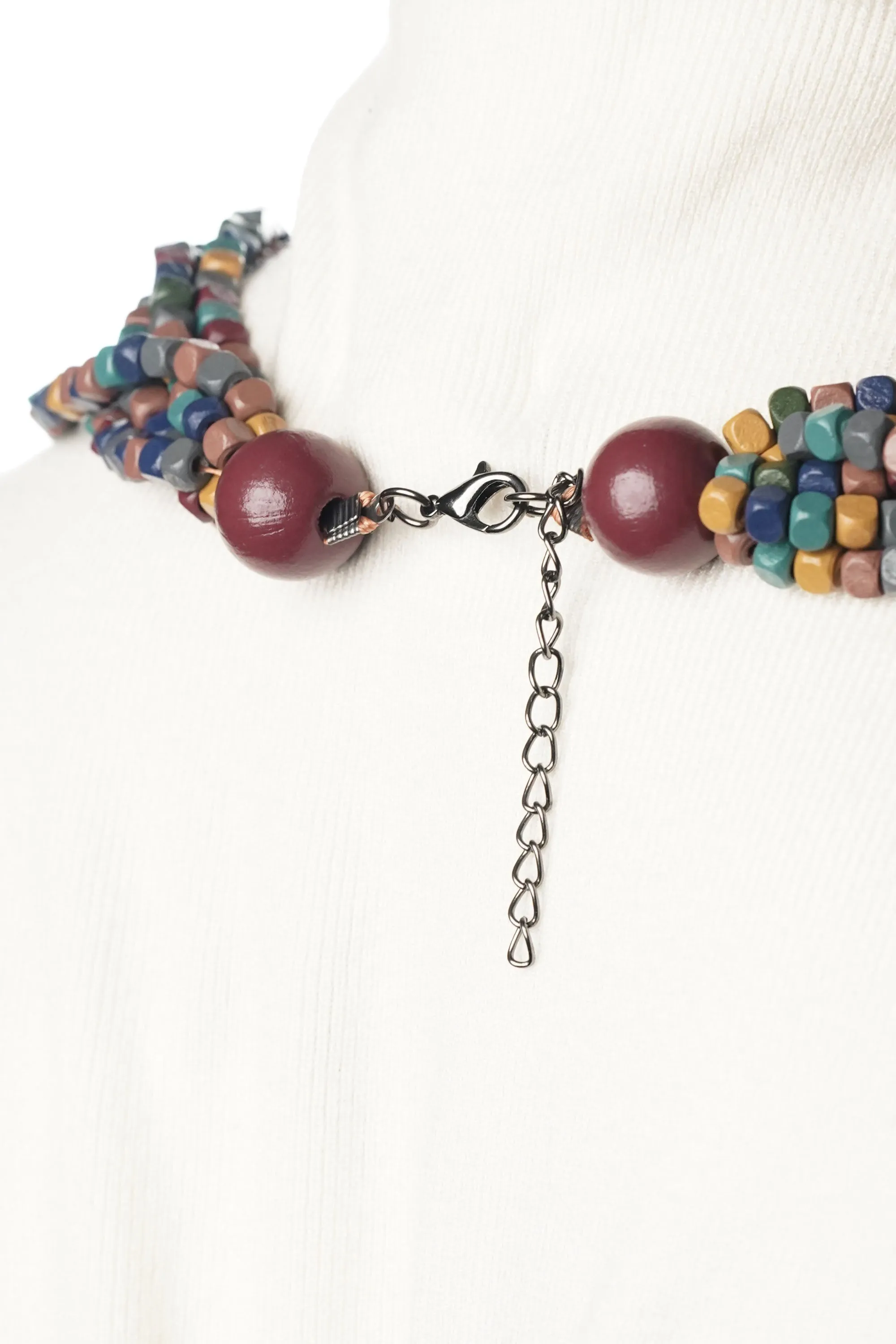 Boho Chunky Beaded Multicolor Necklace