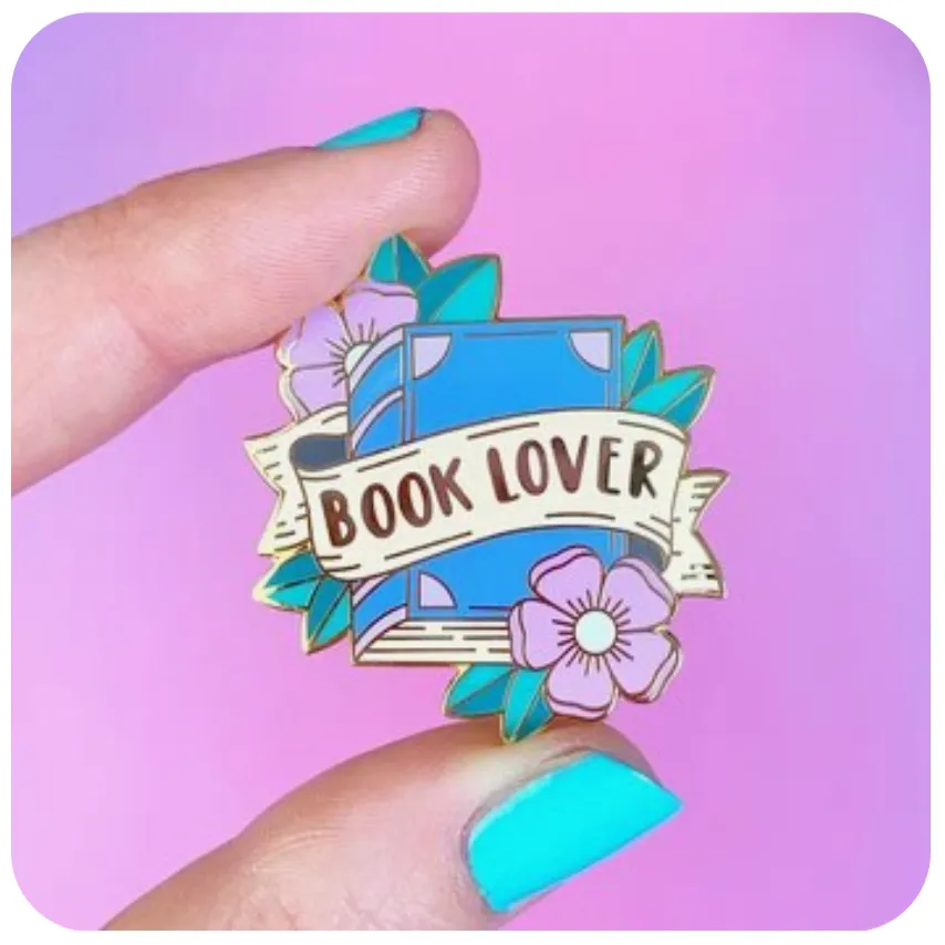Book Lover Enamel Pin