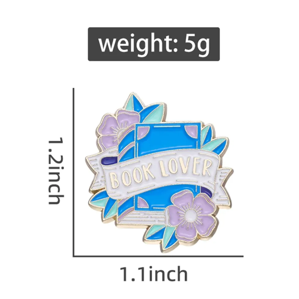 Book Lover Enamel Pin