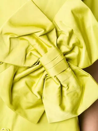Bow appliqué oversized jacket