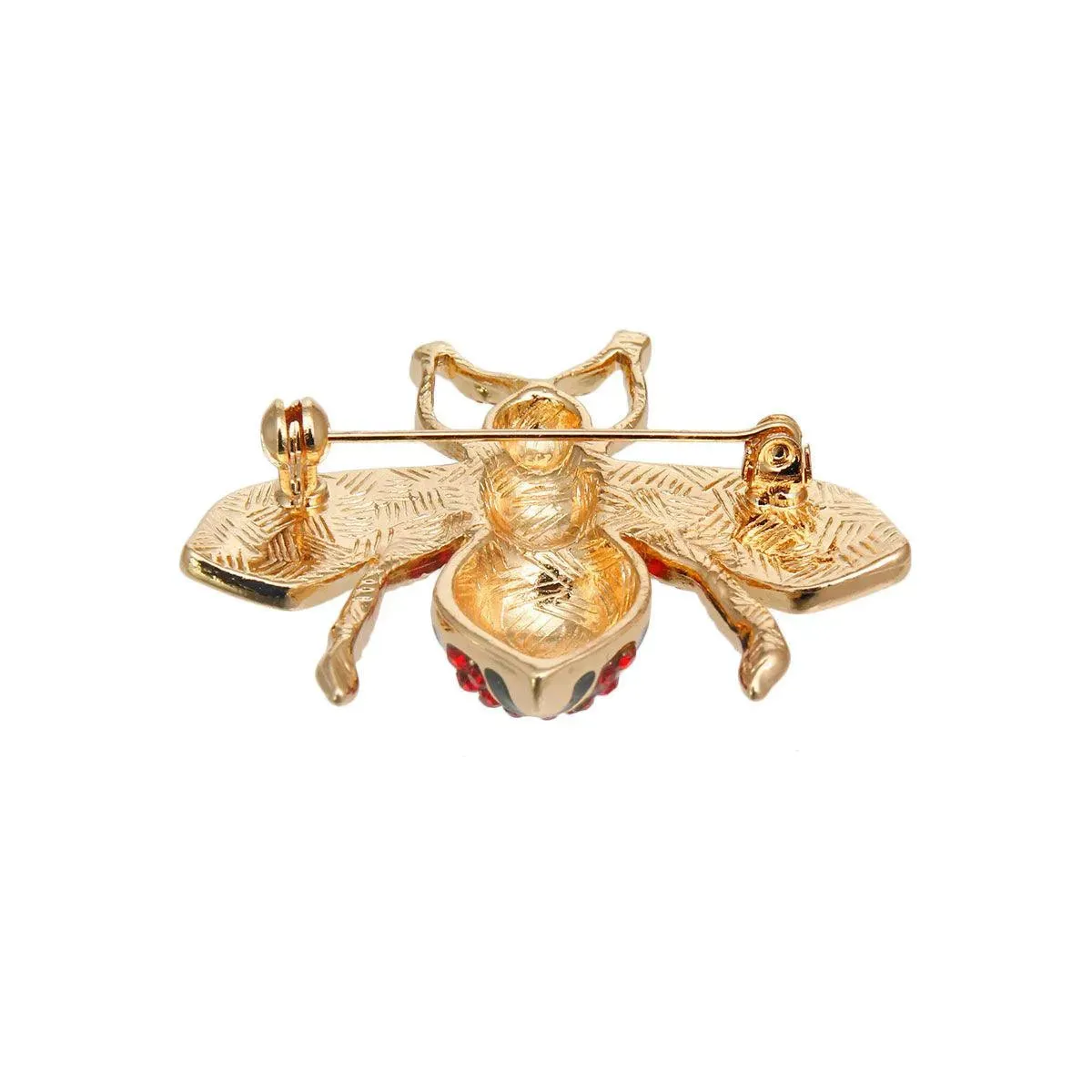 Buzz with Style: Red Bee Brooch and Lapel Pin - The Perfect Accessory!
