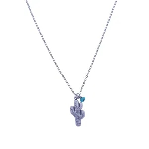Cactus Necklace with Turquoise
