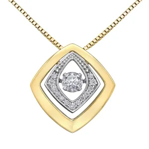 Canadian Diamond Pulse Pendant in Two-Tone Gold