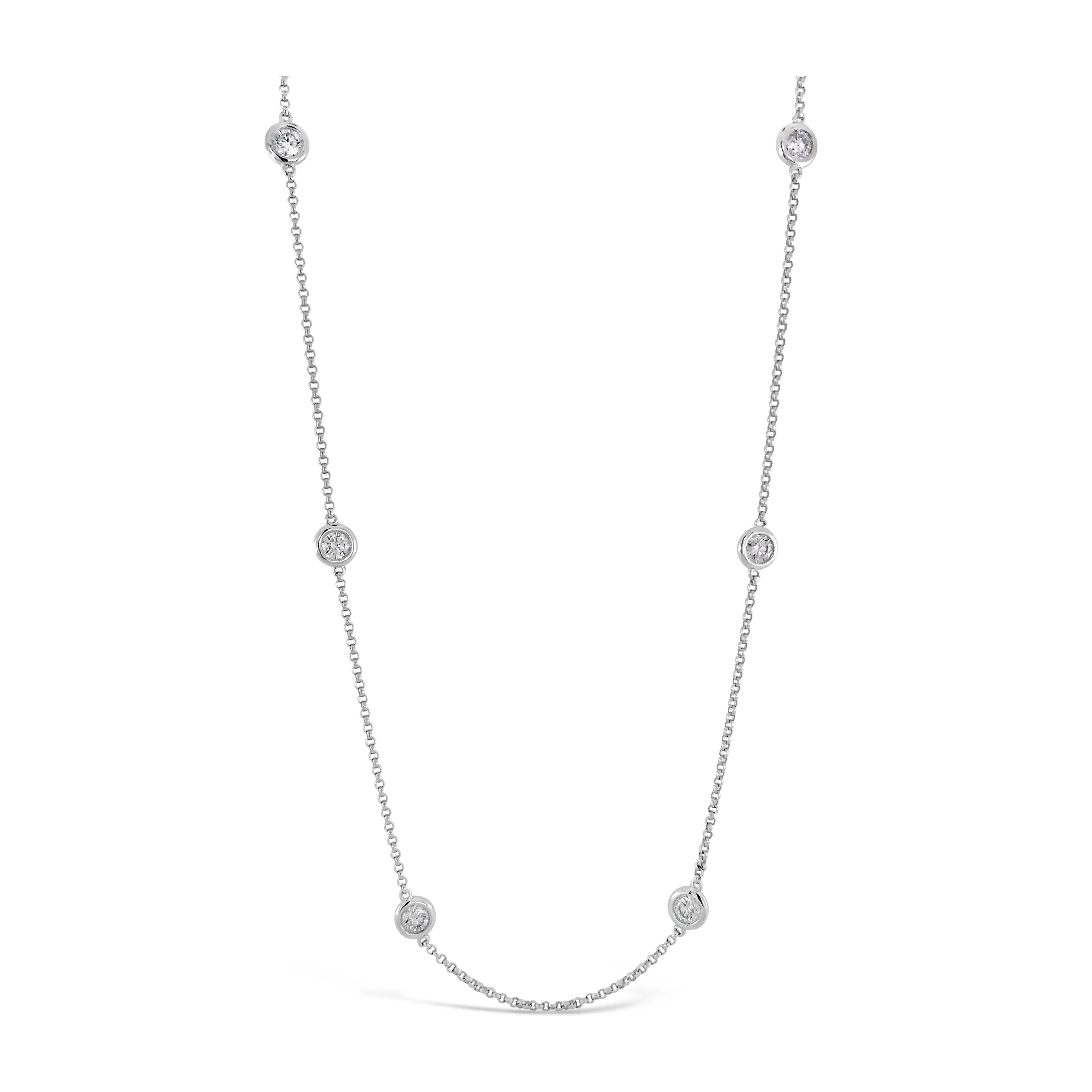Capri Dreaming® Dot Chain 0.30CT Necklace | White Gold