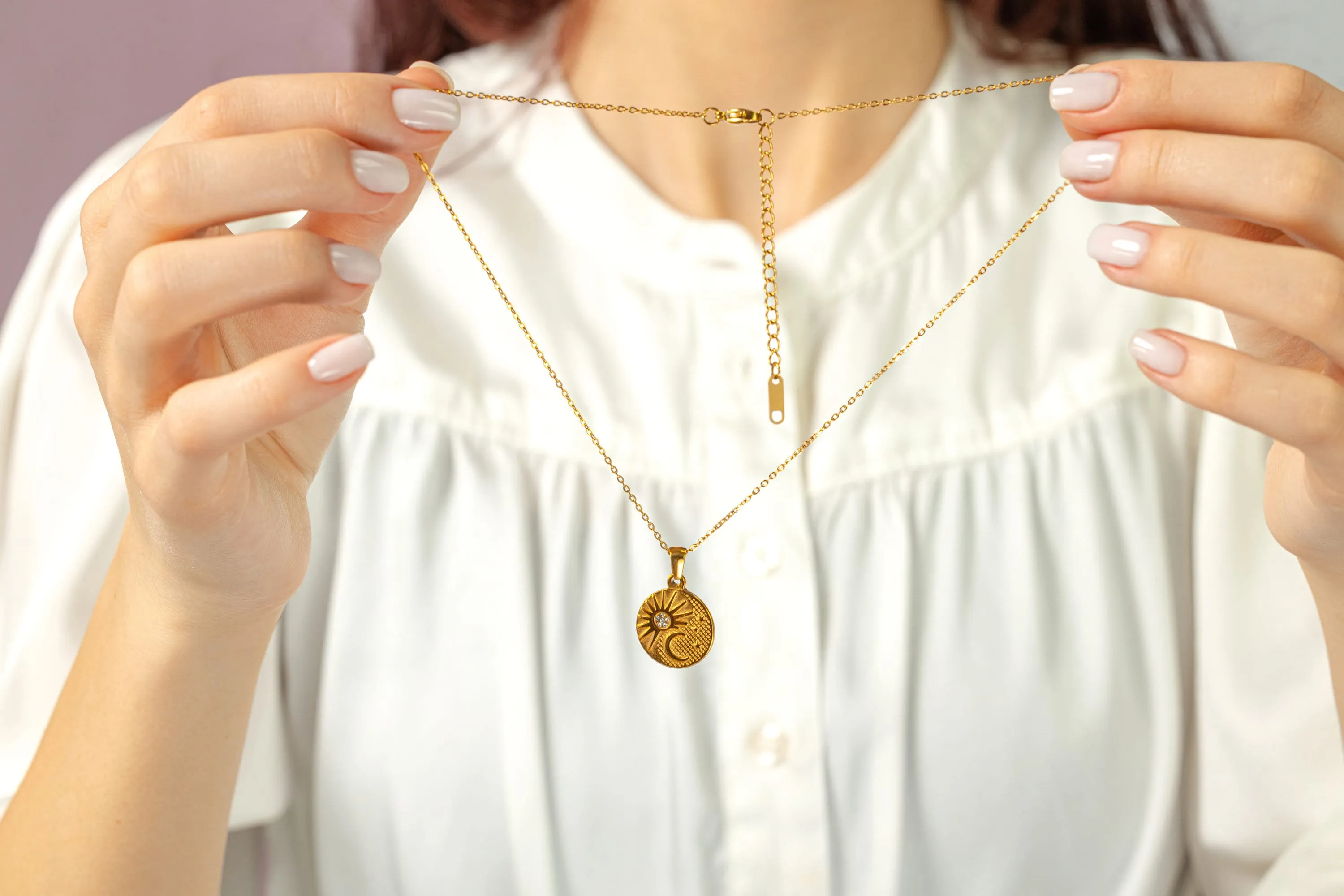 Celestial Necklace with Sun