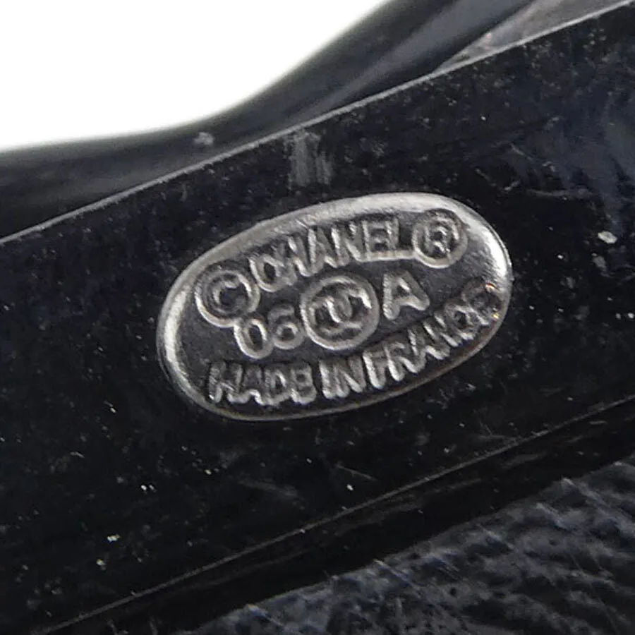 Chanel Cc Logo Brooch Black/Silver