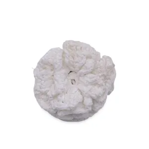 Chanel White Crochet Camellia Camelia Flower Brooch Pin