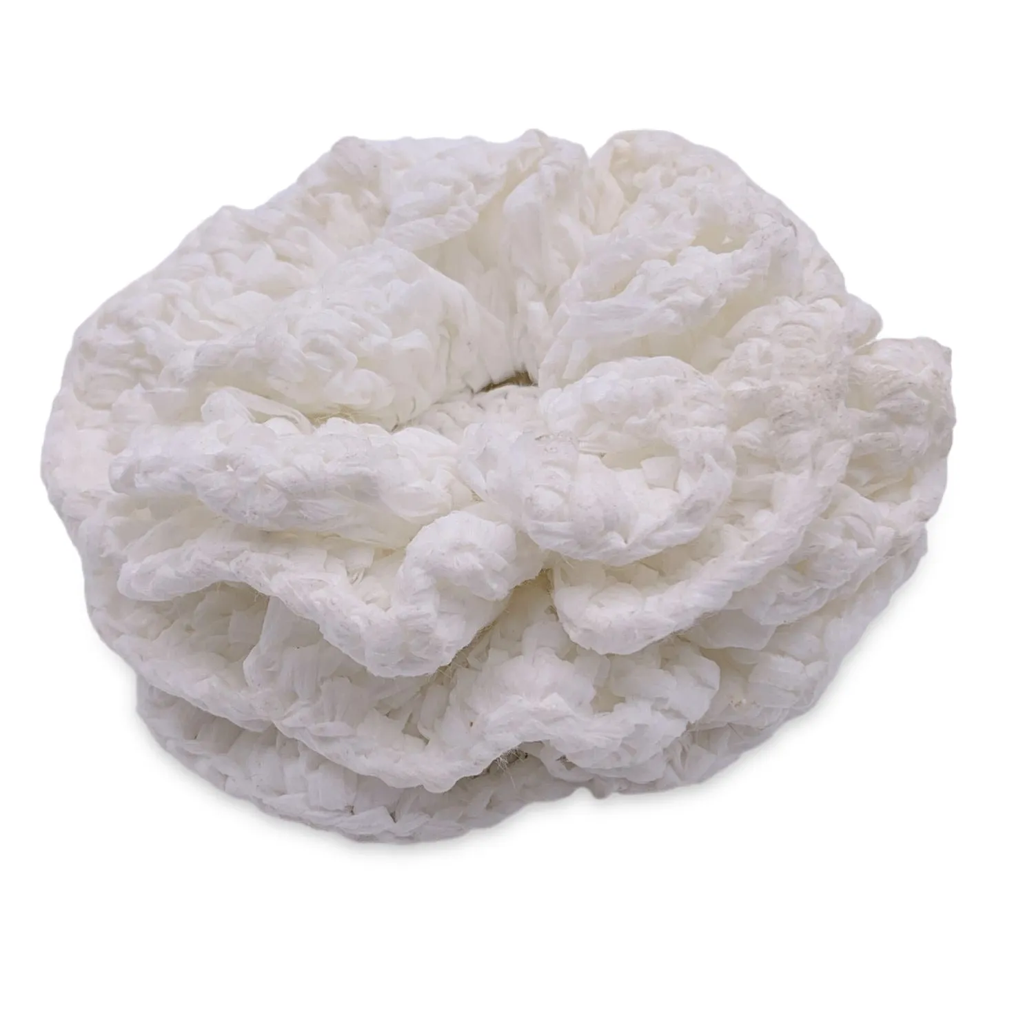 Chanel White Crochet Camellia Camelia Flower Brooch Pin