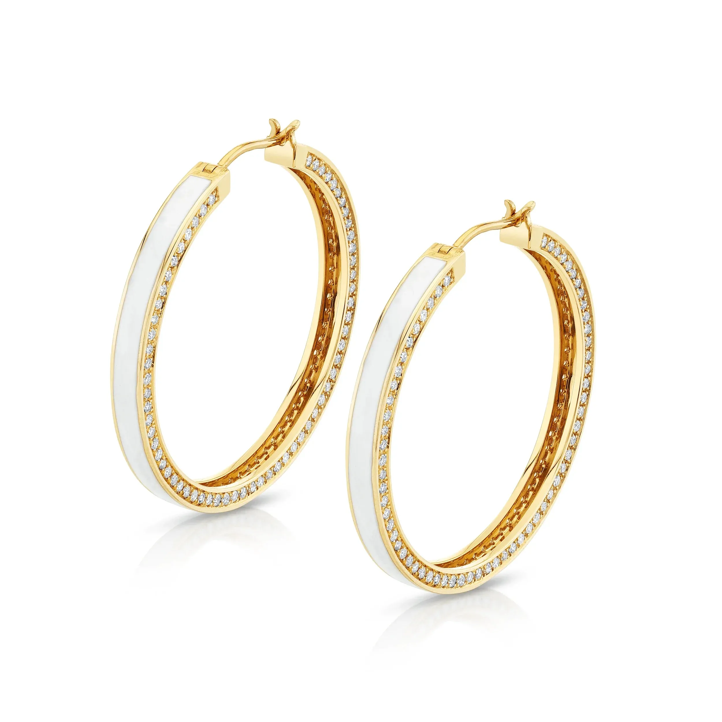 Chroma Pavé Edge Hoop Earrings ER481