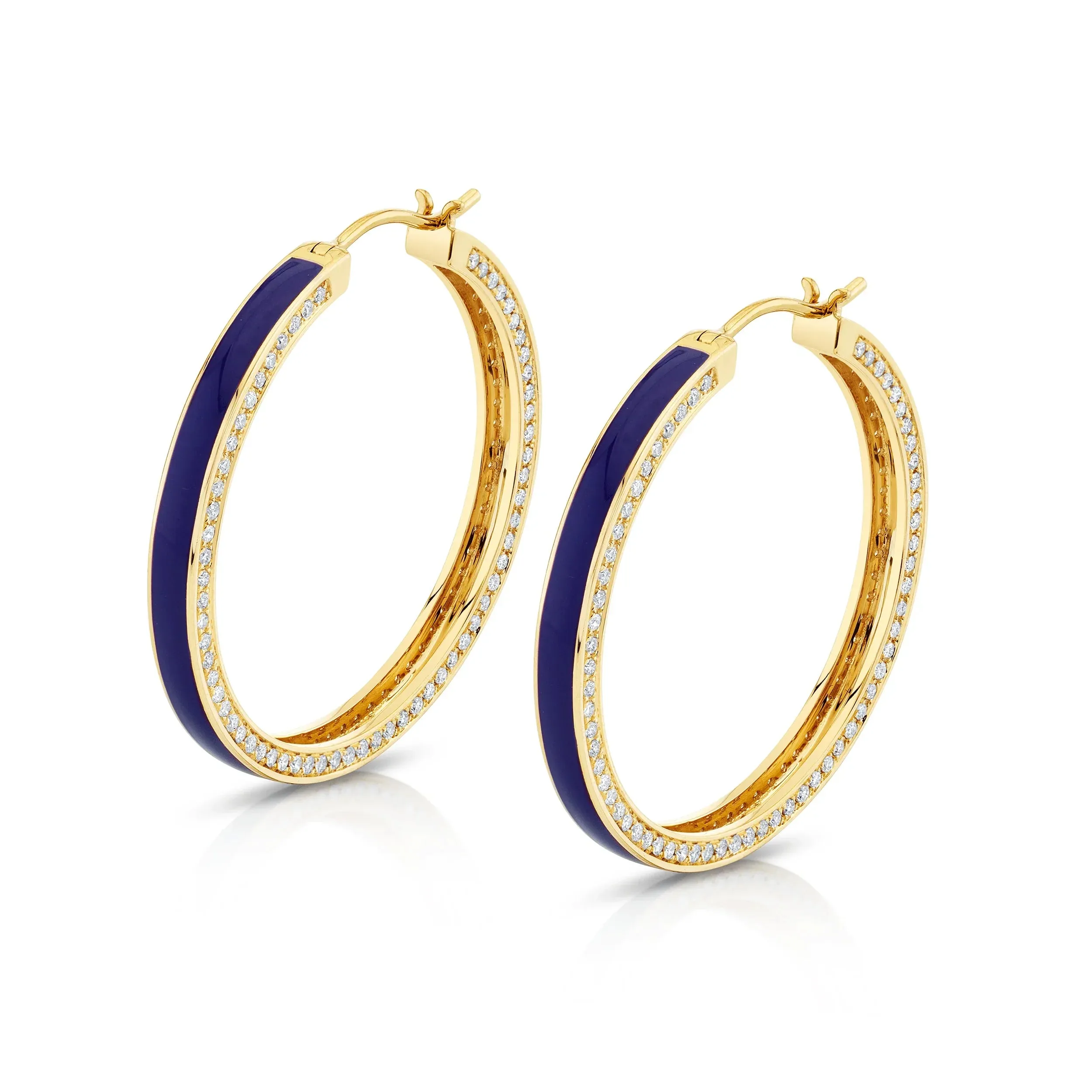 Chroma Pavé Edge Hoop Earrings ER481