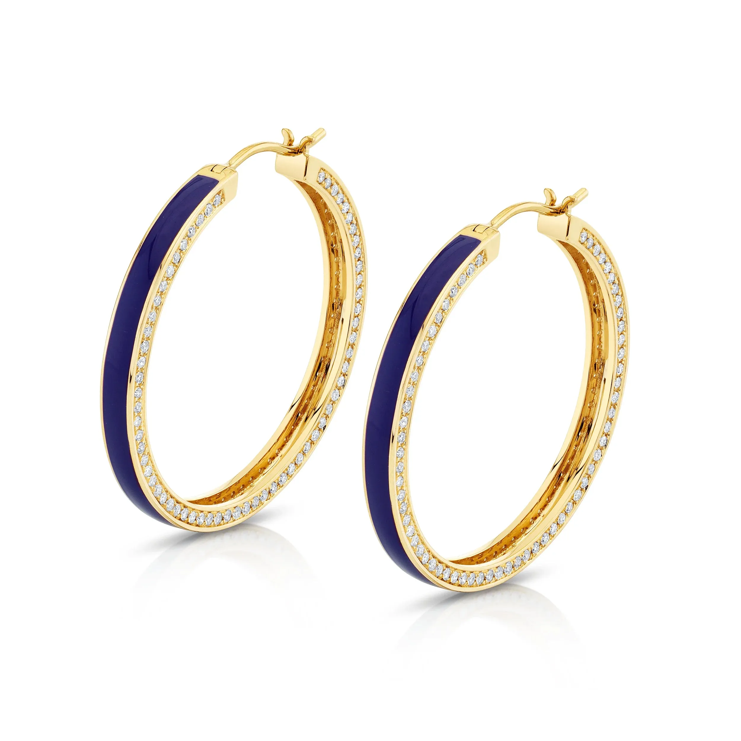 Chroma Pavé Edge Hoop Earrings