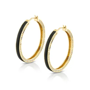 Chroma Pavé Edge Hoop Earrings