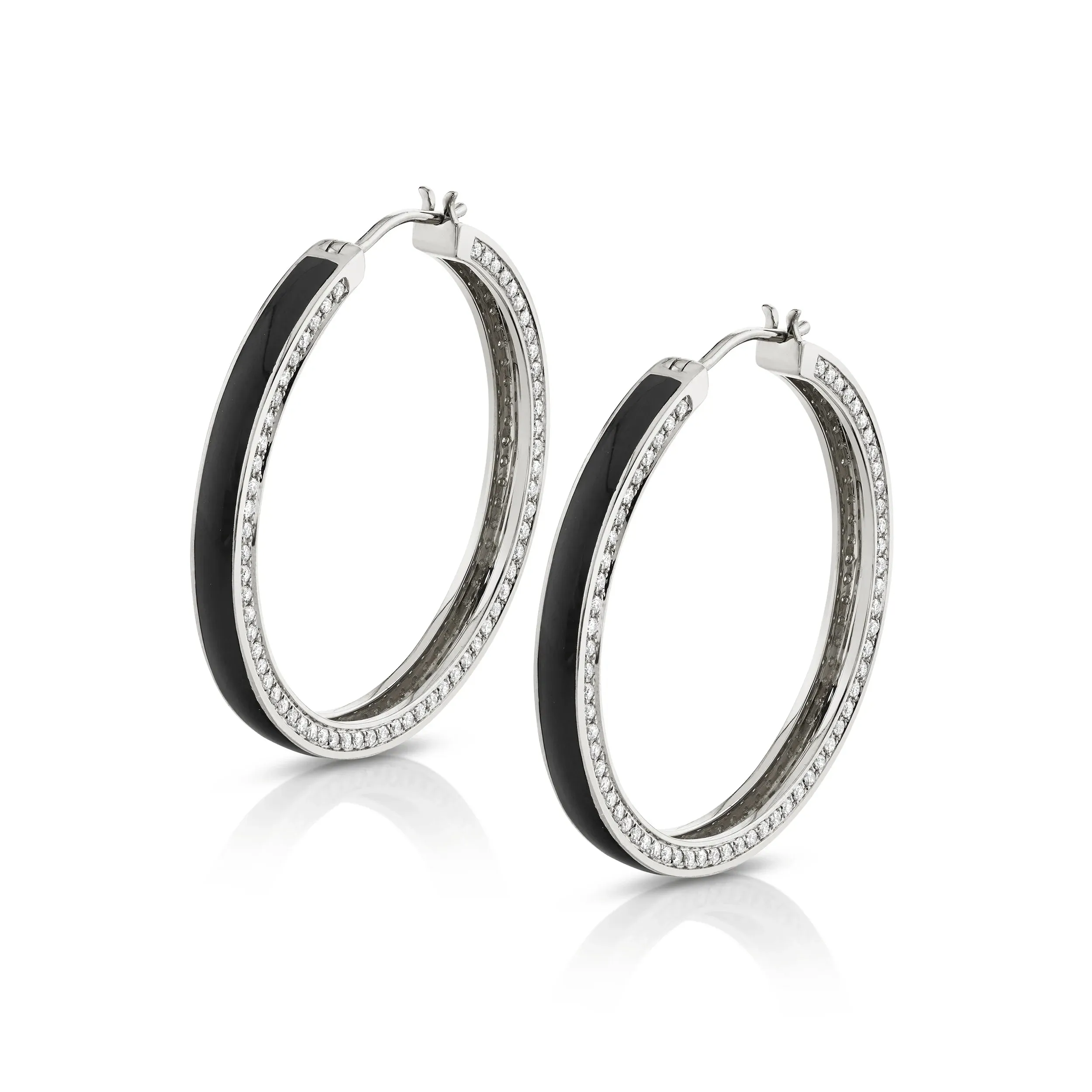 Chroma Pavé Edge Hoop Earrings