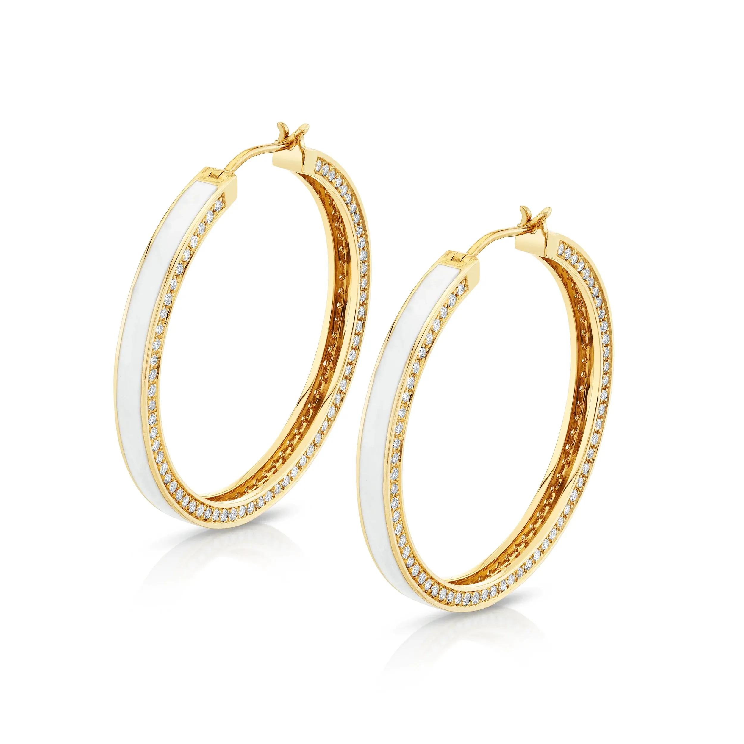 Chroma Pavé Edge Hoop Earrings