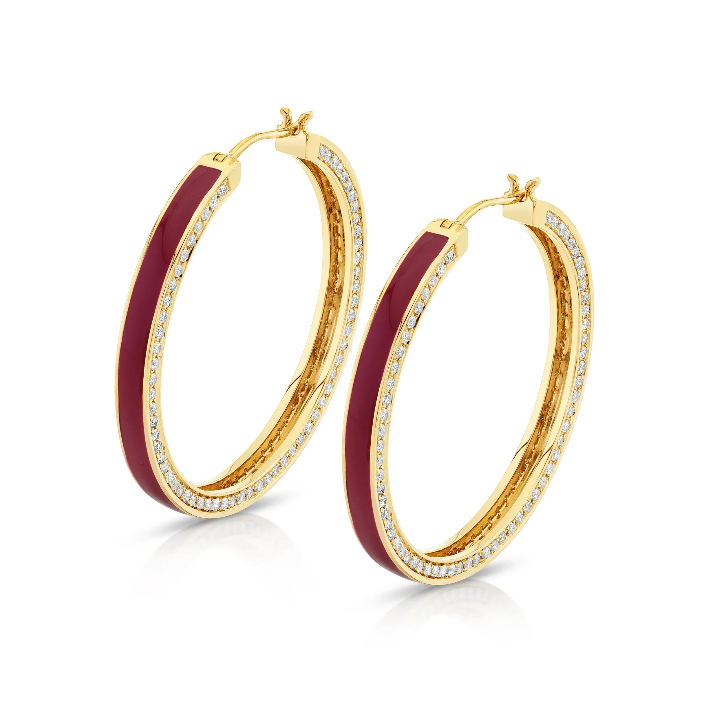 Chroma Pavé Edge Hoop Earrings