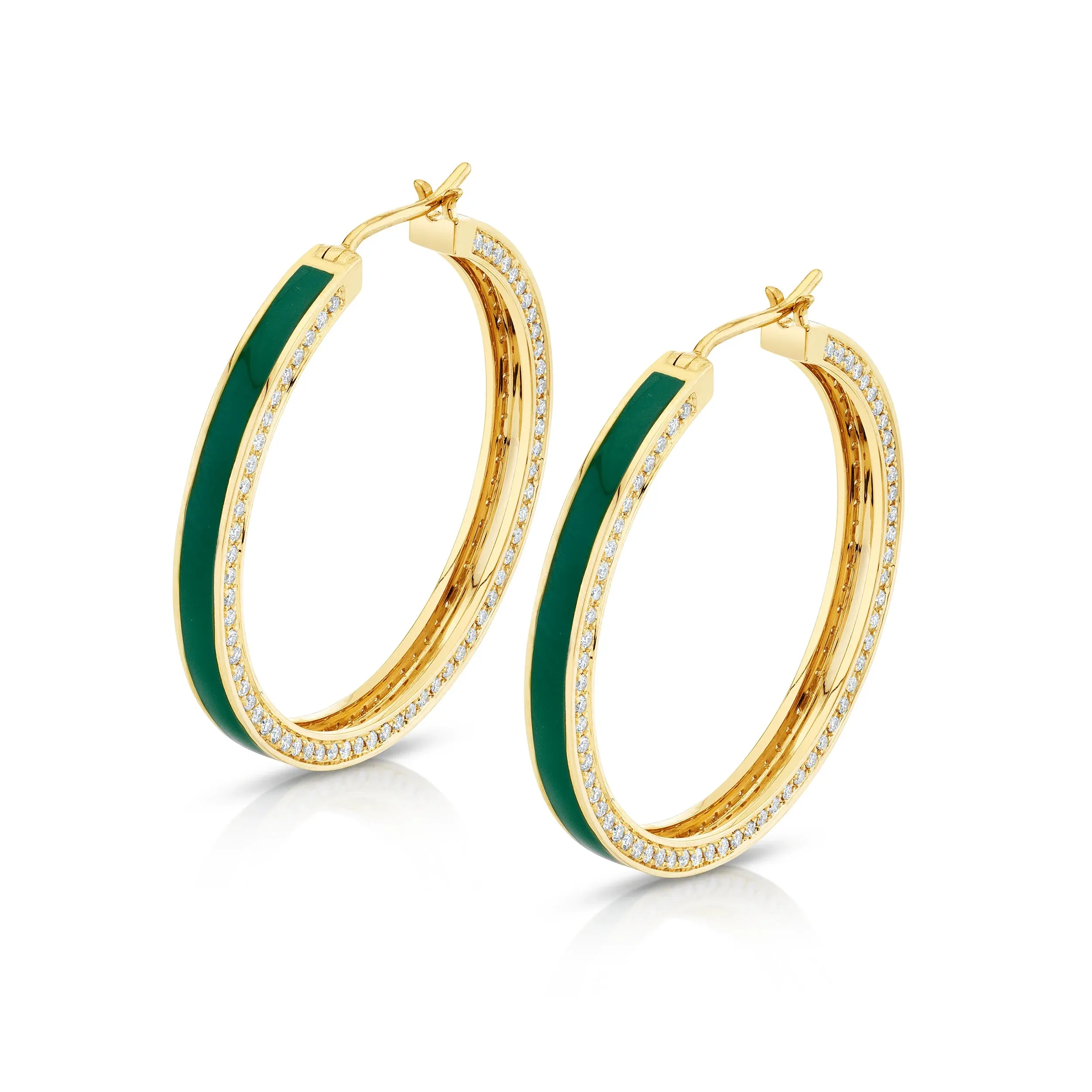 Chroma Pavé Edge Hoop Earrings