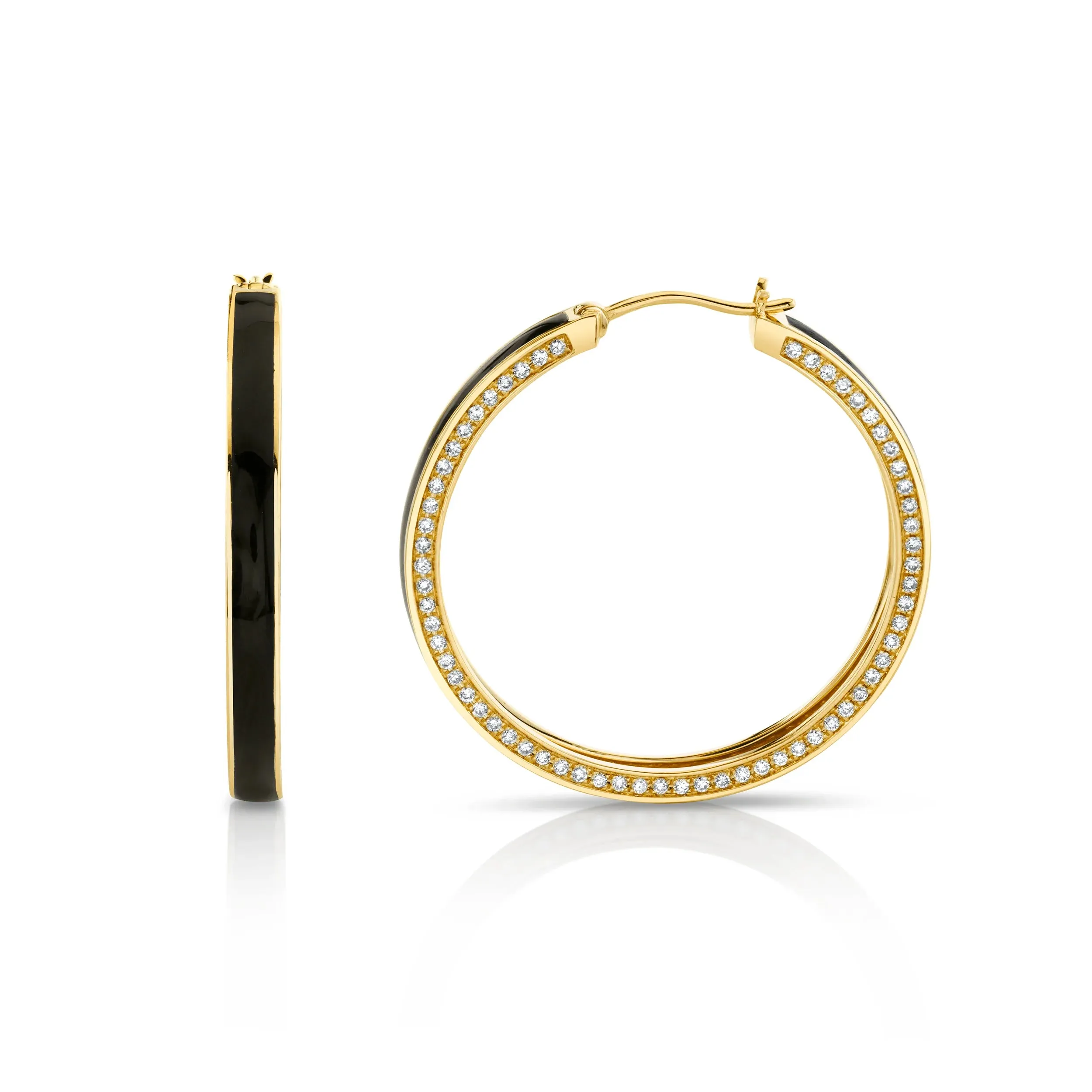 Chroma Pavé Edge Hoop Earrings