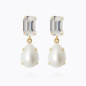 Close Your Eyes Earrings / Pearl   Crystal