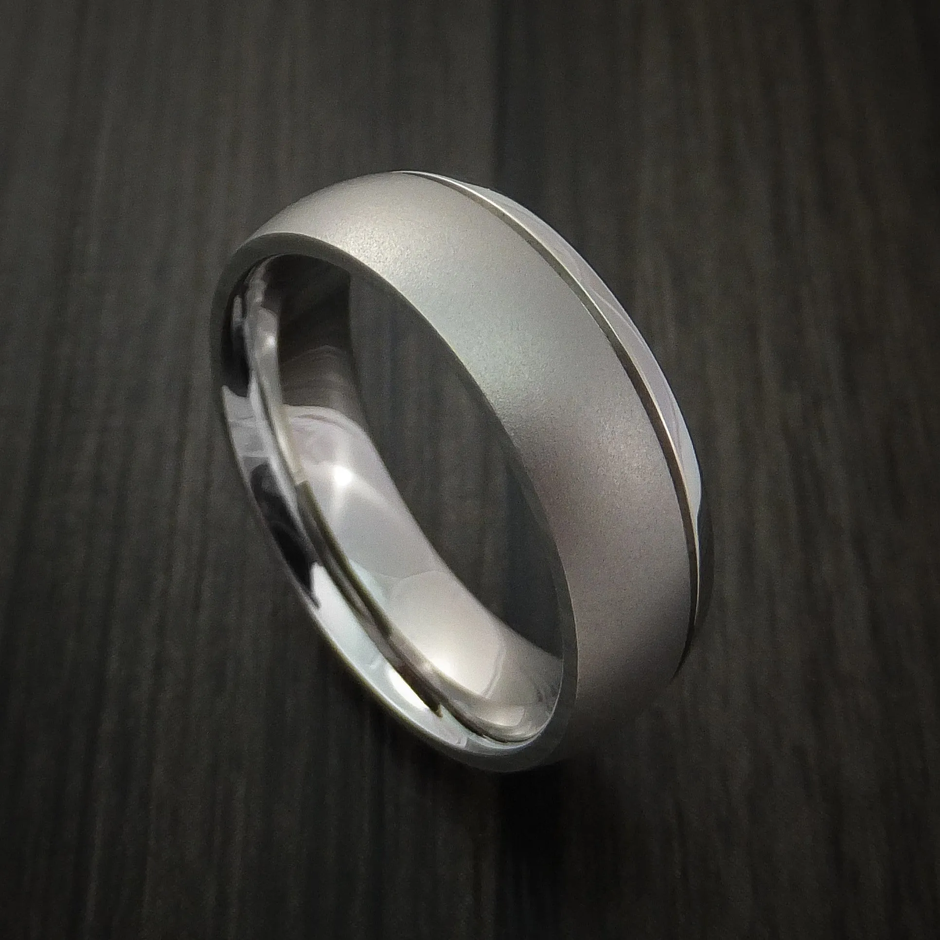 Cobalt Chrome Men's Ring with Two-Tone Finish Custom Made
