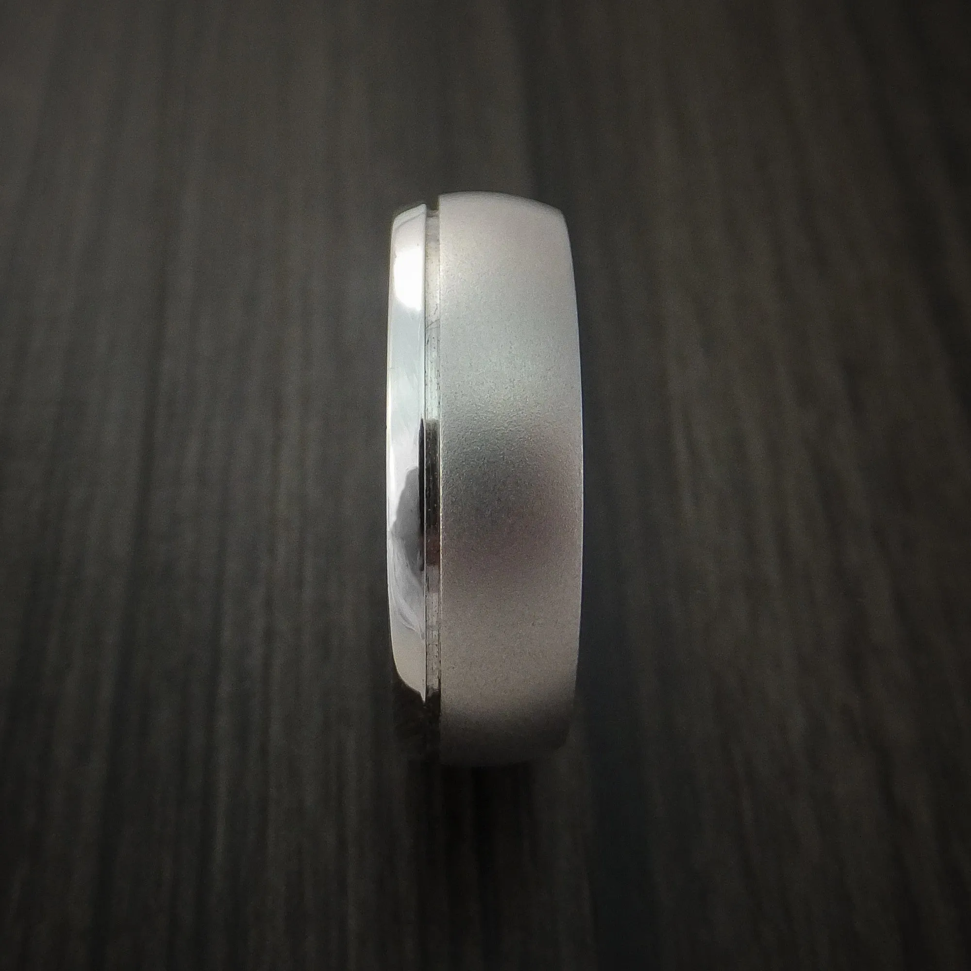 Cobalt Chrome Men's Ring with Two-Tone Finish Custom Made