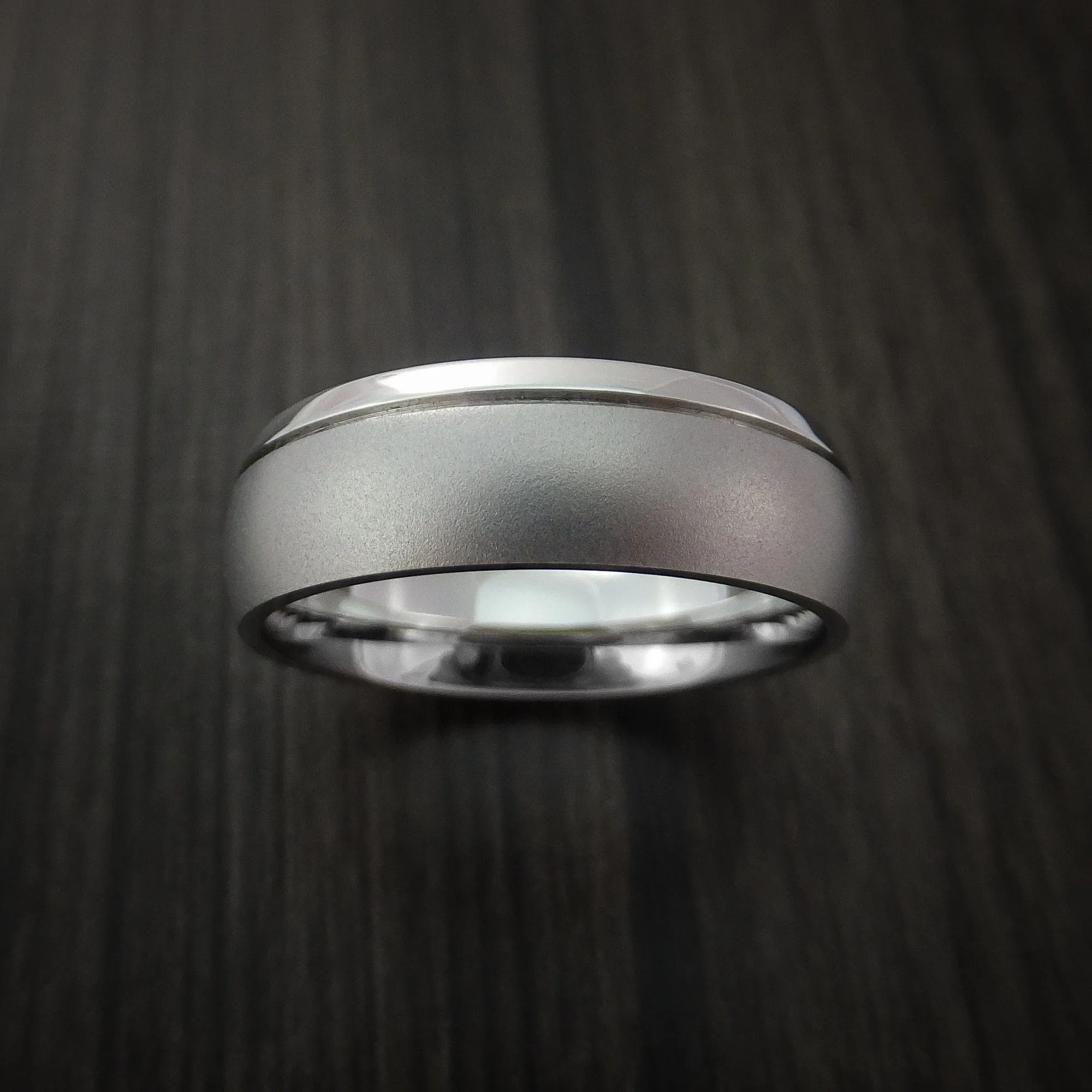 Cobalt Chrome Men's Ring with Two-Tone Finish Custom Made