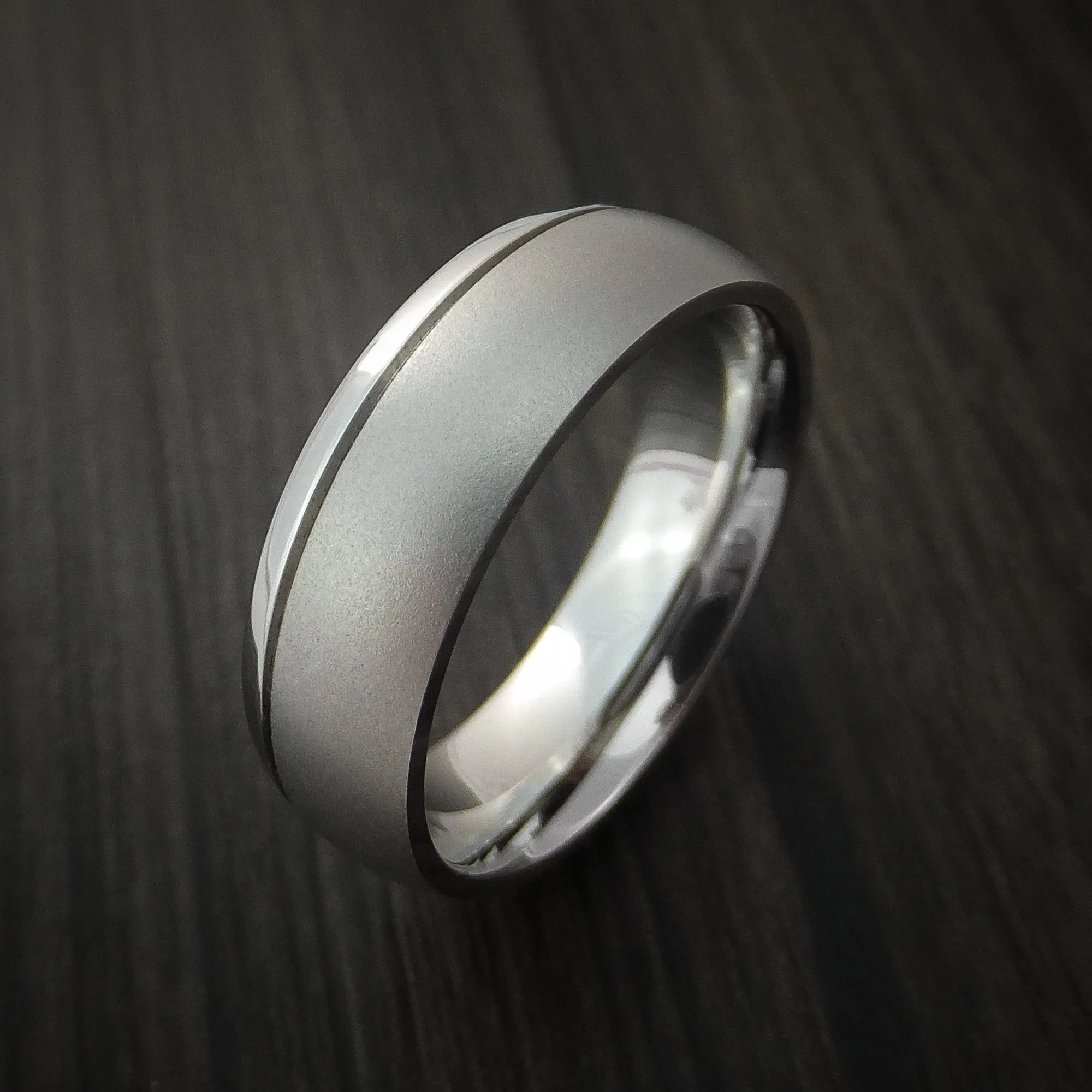 Cobalt Chrome Men's Ring with Two-Tone Finish Custom Made