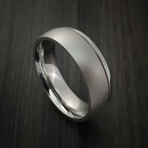 Cobalt Chrome Men's Ring with Two-Tone Finish Custom Made