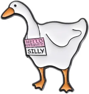 Cute Animal Enamel Pins Duck Goose Chick Brooch for Women and Men, Funny Goose Enamel Lapel Pin Silly Goose Brooch Accessories for Women and Men