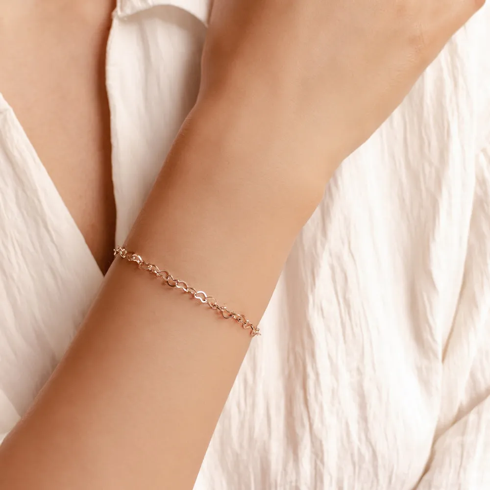 Delicate Heart Chain Bracelet