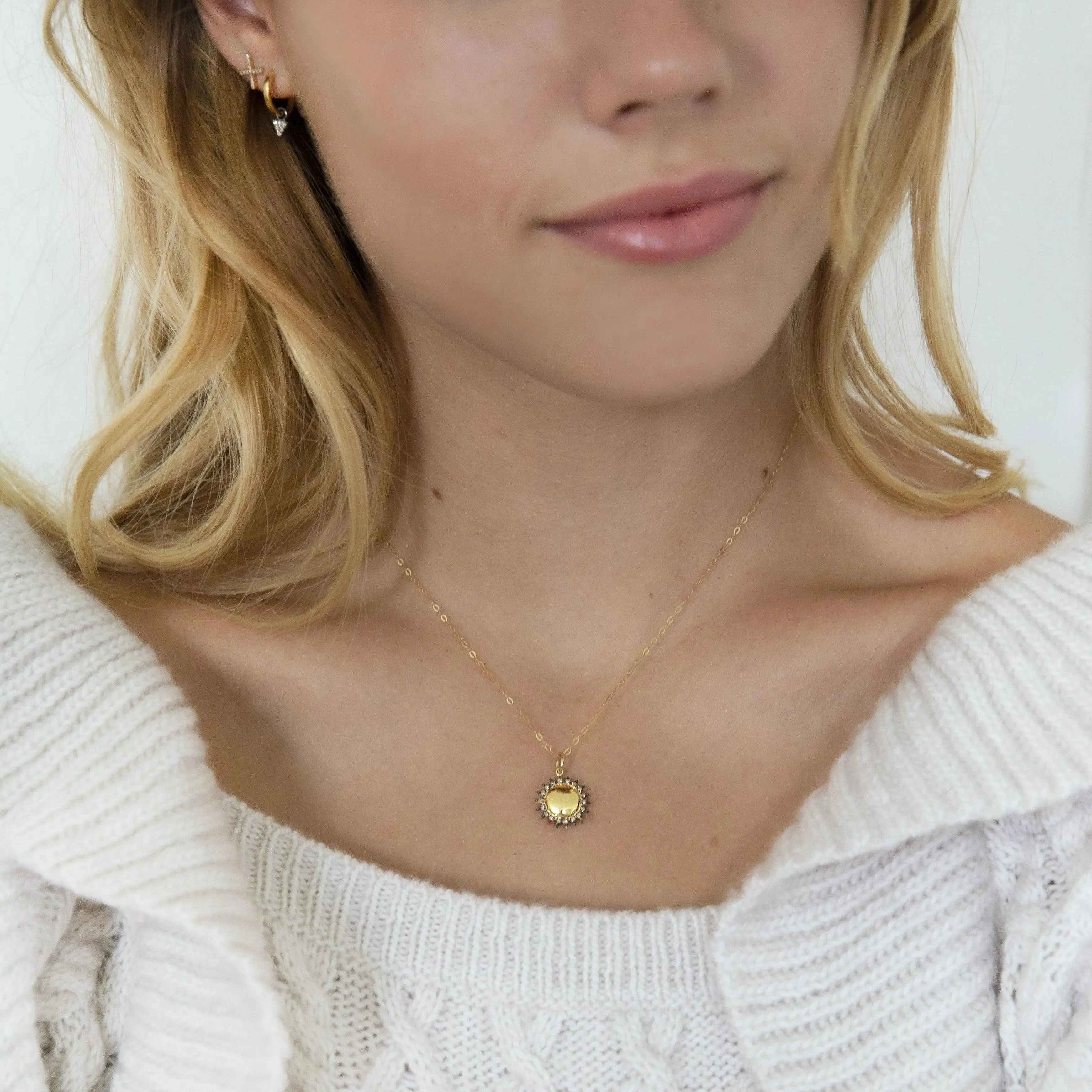 Diamond Brilliant Sun Necklace
