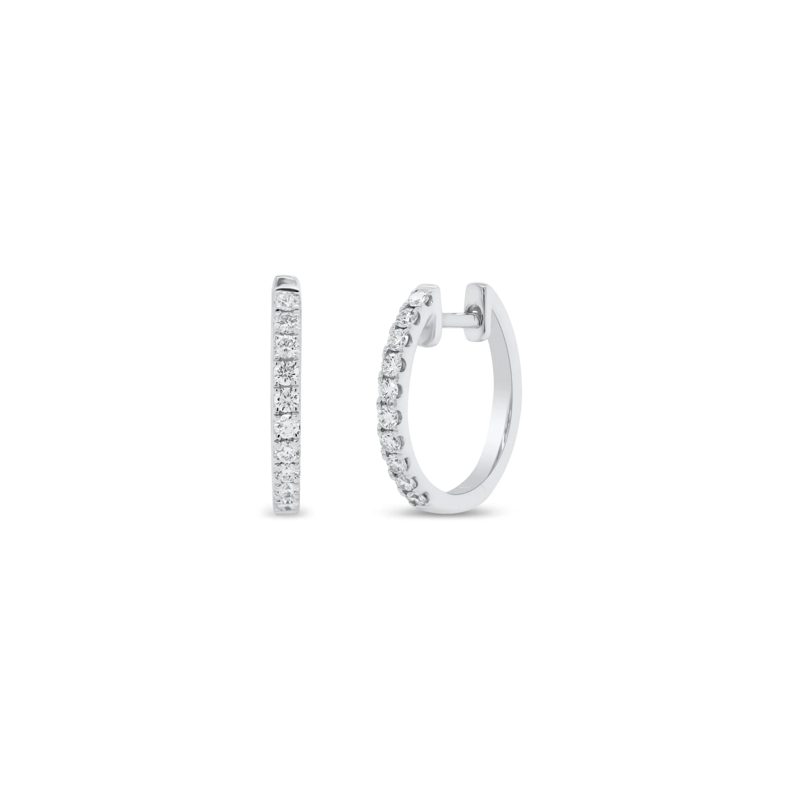 Diamond Simple Everyday Huggie Earrings