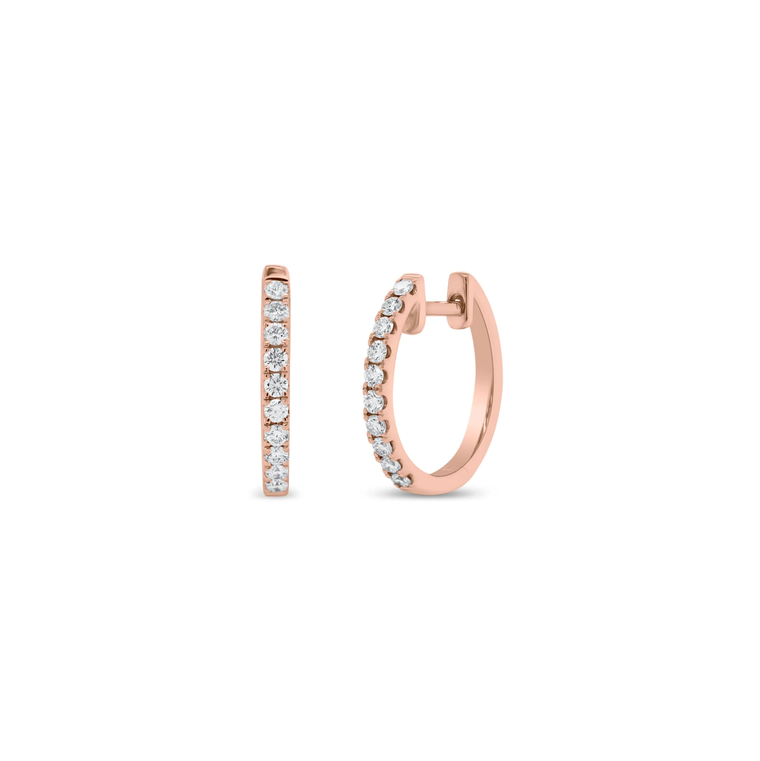 Diamond Simple Everyday Huggie Earrings